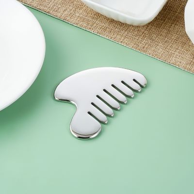 Edelstahl Gua Sha Stein Kopfmassager für Körpermassage Werkzeuge und Haargesundheit Schönheitssalon