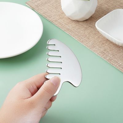Edelstahl Gua Sha Stein Kopfmassager für Körpermassage Werkzeuge und Haargesundheit Schönheitssalon