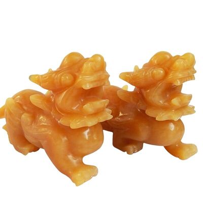 2 Stück Antike Handwerk Schmuck Skulpturen Figuren Gravur Modus Nr. AKBW-008 für chinesische Feng Shui PiXiu Statuen