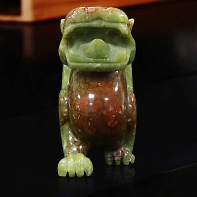 OEM ODM Jade Pixiu Das chinesische glückliche heilige Tier Maskottchen in Schnitzerei