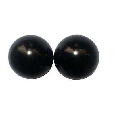 50mm geschnitzte natürliche schwarze Bian Stein Handkugel Massage Glatte Heilende Kristallkugel für Körpermassage und Heilung