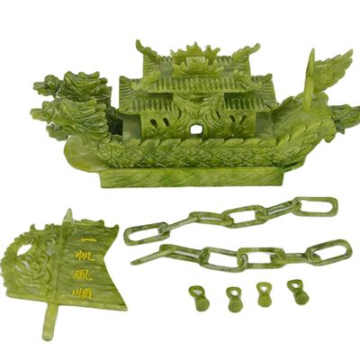 Regionale Besonderheit Fengshui Boot Chinesisch Jade geschnitzt Drachenboot Handwerk Technik geschnitzt