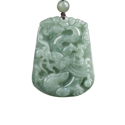 Einzigartiges Design Anhänger Halskette mit chinesischen traditionellen handgefertigten Jade Flying Lucky Dragon Jadeite