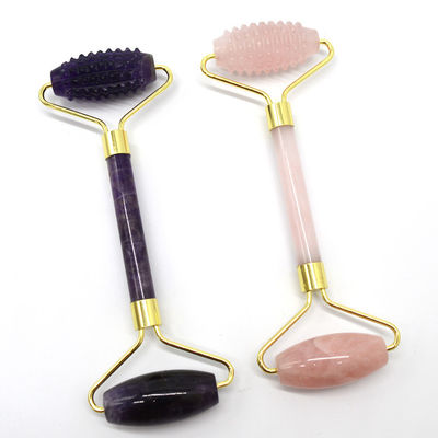 Gesichts- und Körpermassage Guasha Schönheitsmittel Trending Produkt 2024 Natürlicher Amethyst Jade Gesichtsroller Gua Sha Massager