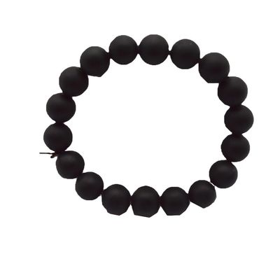Kunst Sammlern Natürliche 10mm Schwarze Bian Stein Perlen Armbänder für Männer und Frauen
