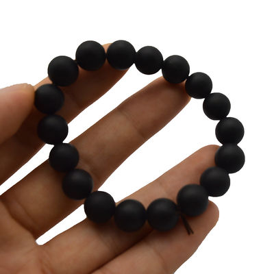 Kunst Sammlern Natürliche 10mm Schwarze Bian Stein Perlen Armbänder für Männer und Frauen