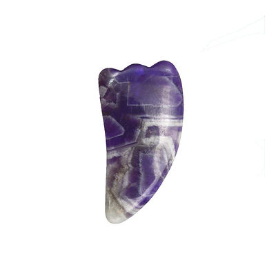 9.5*5.5cm Naturstein Gua Sha Werkzeug Rose Quarz/Amethyst/Weißer Jade Massagetool für Körpermassage