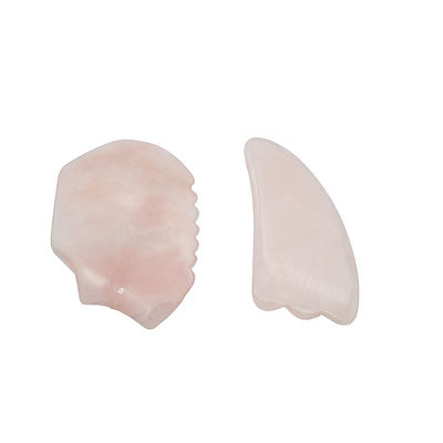 9.5*5.5cm Naturstein Gua Sha Werkzeug Rose Quarz/Amethyst/Weißer Jade Massagetool für Körpermassage