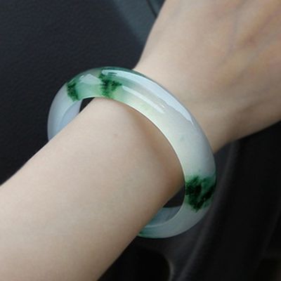 OEM/ODM Akzeptable Schmuck Dekoration Naturjade Eis Jade Armband Smaragd Grün Frauen Jade Kristallstein Armband