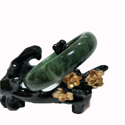 Natürliches Smaragd-Grün-Armband und Jadeit-Jade-Armband für Männer und Frauen Schönheit mit Liebe Thema aus Edelstein