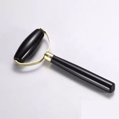 Gesichtsmassager Schwarzer Bian Stein Gua Sha Jade Gesichts Guasha Roller für natürliche Gesichtsverjüngungstherapie