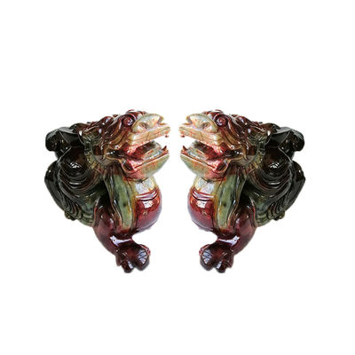 Hot 40cm Natürliche Jade Schnitzerei Drachen Schildkröte Statue Fein Feng Shui Stil für Dekoration