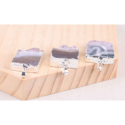 Feng Shui Natürlicher Druzy Quarz Agat Amethyst Halskette mit vergoldetem Anhänger und Kristallsteinen