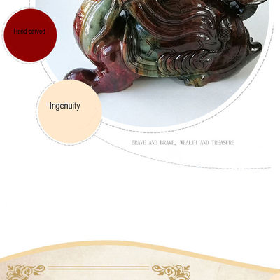 Hot 40cm Natürliche Jade Schnitzerei Drachen Schildkröte Statue Fein Feng Shui Stil für Dekoration