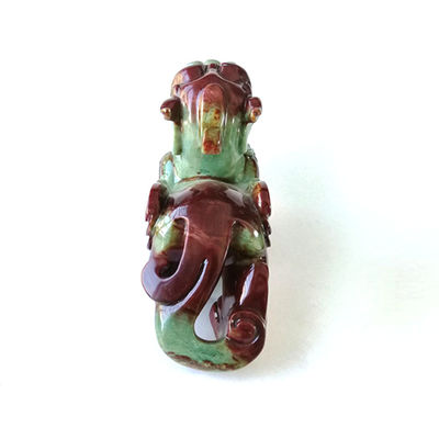 Feng Shui-Stil Natürliche Jade Schnitzerei Pixiu Statue perfekt für die Dekoration Ihres Hauses