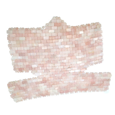 Zuhause Bewegung SPA Rosa Naturmaske Jade Hals Brustdecke Rose Quarz Jade Kühlung Schlafmassage Therapie Für Schönheit
