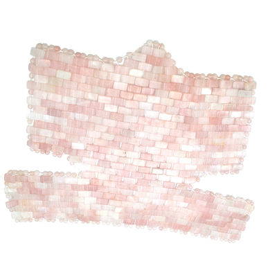 Zuhause Bewegung SPA Rosa Naturmaske Jade Hals Brustdecke Rose Quarz Jade Kühlung Schlafmassage Therapie Für Schönheit