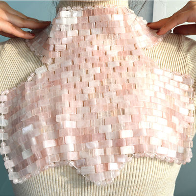 Zuhause Bewegung SPA Rosa Naturmaske Jade Hals Brustdecke Rose Quarz Jade Kühlung Schlafmassage Therapie Für Schönheit