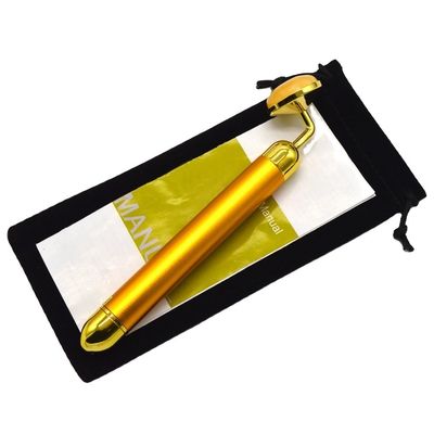 6000 Mal/min Massage Häufigkeit 24K Gold Gesichtsschönheitsbar Gesicht und Augen Schönheit Zauberstange Gesichtsmassager mit Funktion