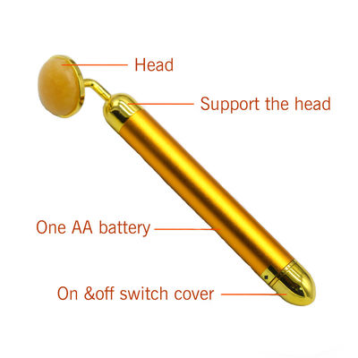 6000 Mal/min Massage Häufigkeit 24K Gold Gesichtsschönheitsbar Gesicht und Augen Schönheit Zauberstange Gesichtsmassager mit Funktion