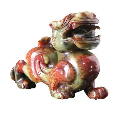 Quarz Kristall Jade Pixiu Grüne Statue für Zuhause Geschenk 20 cm Edelstein Feng Shui Gravur Figur geschnitzt Heimdekoration Liebe
