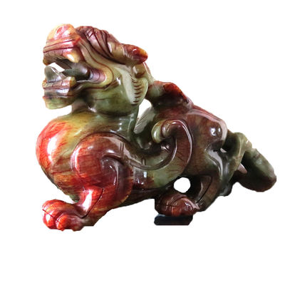 Quarz Kristall Jade Pixiu Grüne Statue für Zuhause Geschenk 20 cm Edelstein Feng Shui Gravur Figur geschnitzt Heimdekoration Liebe