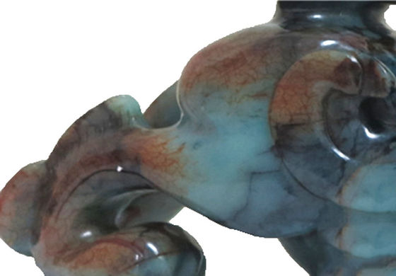 Quarz Kristall Jade Pixiu Grüne Statue für Zuhause Geschenk 20 cm Edelstein Feng Shui Gravur Figur geschnitzt Heimdekoration Liebe