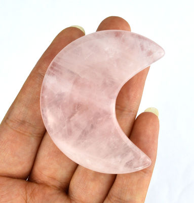 2024 Rose Quarz Mini Gua Sha Stein Halbmond Form Guasha Stein Antike Nachahmung Stil Bequem für Gesichtsmassage
