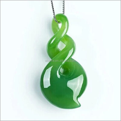 Kristallsteine Grün HETIAN Nephrit geschnitzte Halskette Liebhaber Jade Schmuck PORTABLE Design 100% Natur Charme Anhänger für Männern
