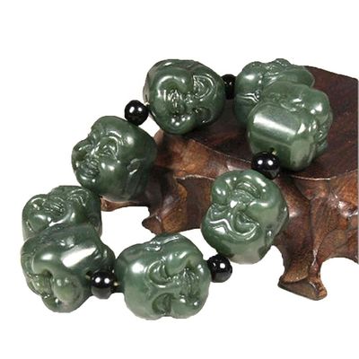 Naturkristall Nephrit-Jade-Stein-Armband, ein Geschenk von Gesundheit und Wohlbefinden