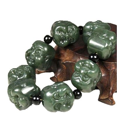 Naturkristall Nephrit-Jade-Stein-Armband, ein Geschenk von Gesundheit und Wohlbefinden