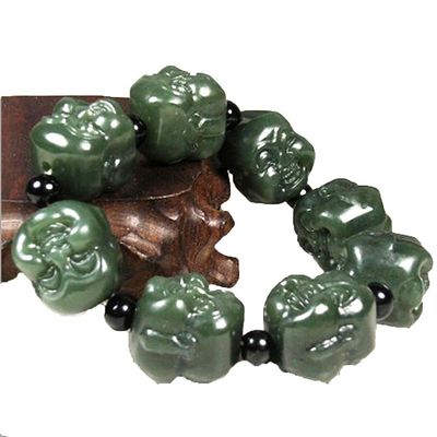 Naturkristall Nephrit-Jade-Stein-Armband, ein Geschenk von Gesundheit und Wohlbefinden