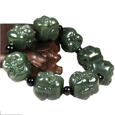 Naturkristall Nephrit-Jade-Stein-Armband, ein Geschenk von Gesundheit und Wohlbefinden