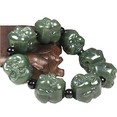 Naturkristall Nephrit-Jade-Stein-Armband, ein Geschenk von Gesundheit und Wohlbefinden