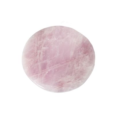 Natürliche Rose Quarz Coaster Kristall Runde Edelstein für Tisch Teller Dekoration Teller