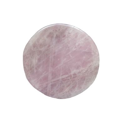 Natürliche Rose Quarz Coaster Kristall Runde Edelstein für Tisch Teller Dekoration Teller