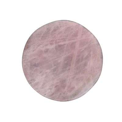 Natürliche Rose Quarz Coaster Kristall Runde Edelstein für Tisch Teller Dekoration Teller