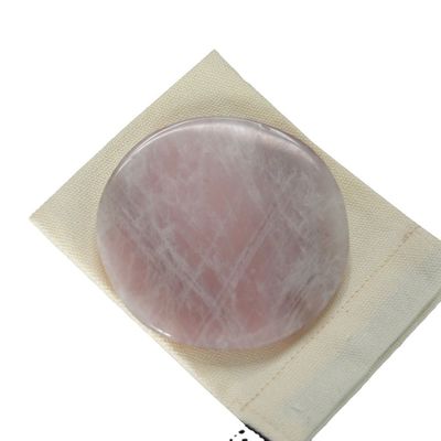 Natürliche Rose Quarz Coaster Kristall Runde Edelstein für Tisch Teller Dekoration Teller