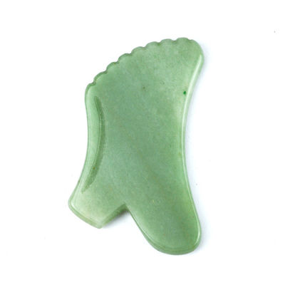 Körpermassage für Hautpflege Natürliche Grüne Aventurin Jade Gua Sha Custom Logo Guasha Gesichtsschönheitsmittel zum Verringern von Falten