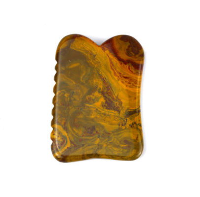 Massager Custom Logo Mookaite Körpermassage Werkzeuge für Schönheit Guasha Stein Schrott für Gesichtslifting und Lymphdrainage