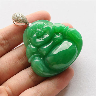 Technik Polsterung Natürliche Schnitzerei Lachender Buddha für Anhänger Kunst Sammler