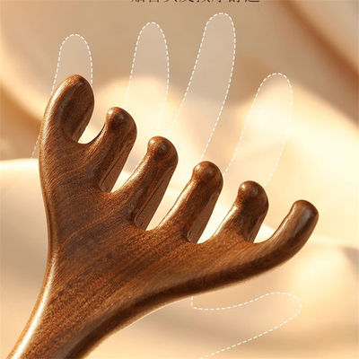 Entriegeln Sie Ihre Schönheit Hirsch Geweih Form Kopfhaut Meridian Massager Kopf Gua Sha Massage Kamm Für Gesicht und Körper Entspannung