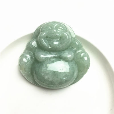 Dekoration Jade Buddha Schnitzende Anhänger für Halskette Lachender Buddha Online