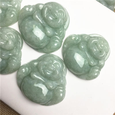 Dekoration Jade Buddha Schnitzende Anhänger für Halskette Lachender Buddha Online