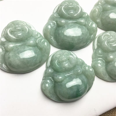 Dekoration Jade Buddha Schnitzende Anhänger für Halskette Lachender Buddha Online
