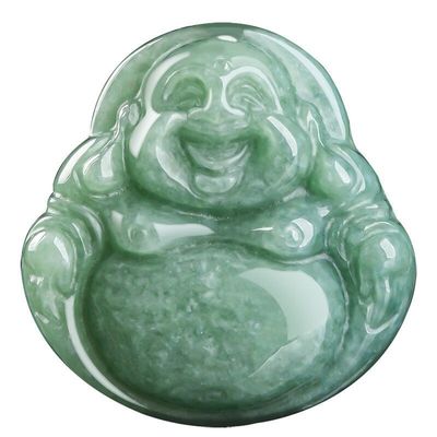 Kunst Sammler High Class Jade Buddha geschnitzt Jadeit Buddha Anhänger für Halskette Thema
