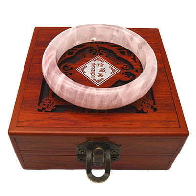 Kristallquarz Rose Armbänder Echte rosa Armbänder Runde Form Hochzeitsgeschenke für Frauen und Männer