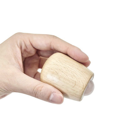 Anpassbarer Jade-Massage-Ball Holzgriff Jade-Roller für Körpermassage und Hals/Gesicht Gua Sha Stressentlastungswerkzeug