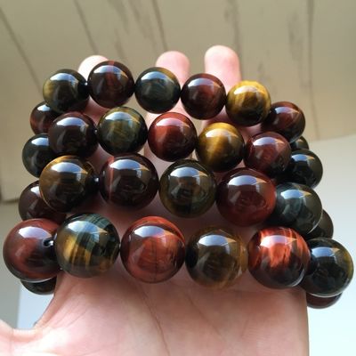 Natürliche Tiger-Auge-Stein-Armband Farbiges exotisches Modeaccessoire für Männer und Frauen-Liebhaber