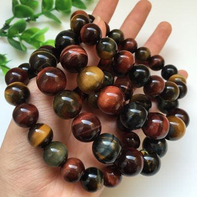 Natürliche Tiger-Auge-Stein-Armband Farbiges exotisches Modeaccessoire für Männer und Frauen-Liebhaber